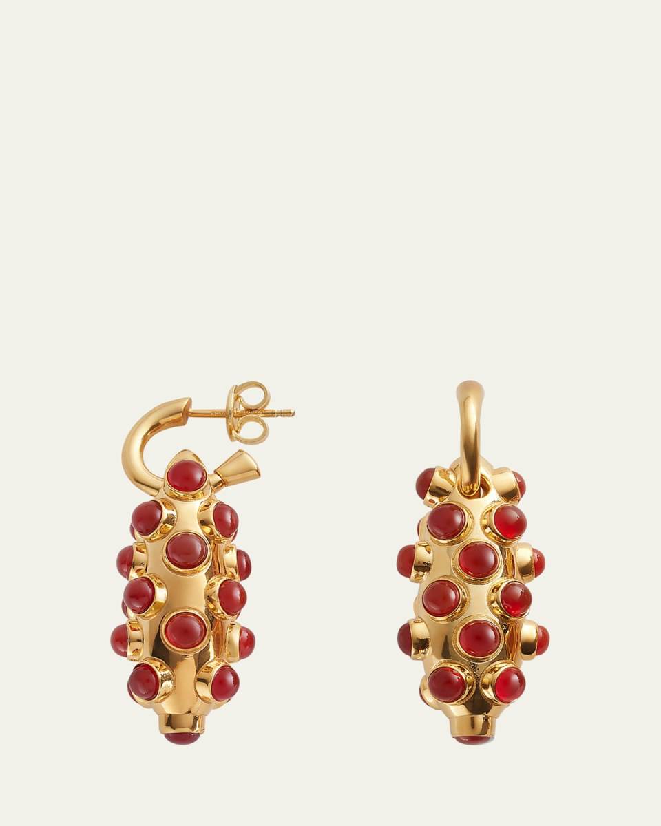 Carnelian 18K Gold-Finish Earrings